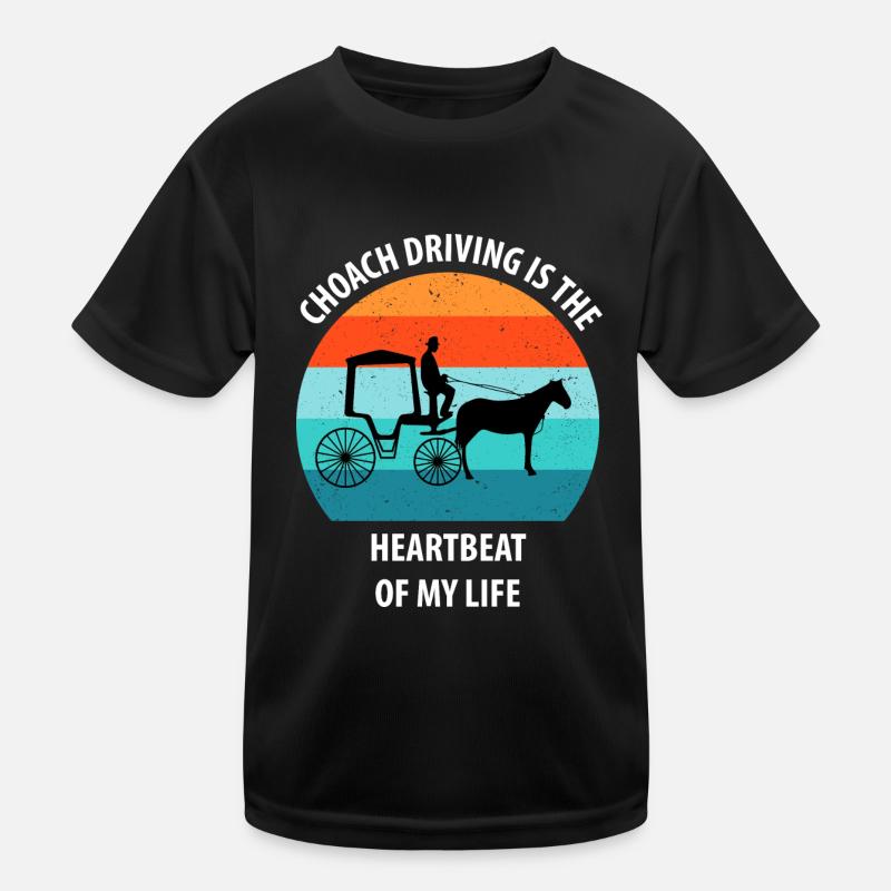 Kutscher Kutsche Pferdekutscher Kutschieren Kinder Funktions-T-Shirt