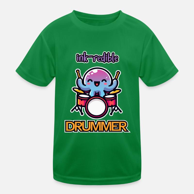 Ink-redible drummer! Kids Functional T-Shirt