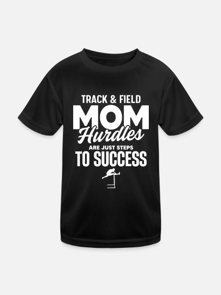 Une mère athlétiste surmonte les obstacles vers le succès - T-shirt sport Enfant - noir - Devant