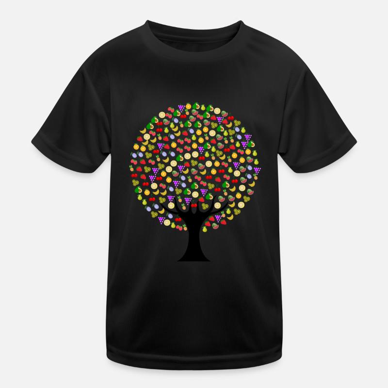 Lebensmittel Baum mit Obst Kinder Funktions-T-Shirt