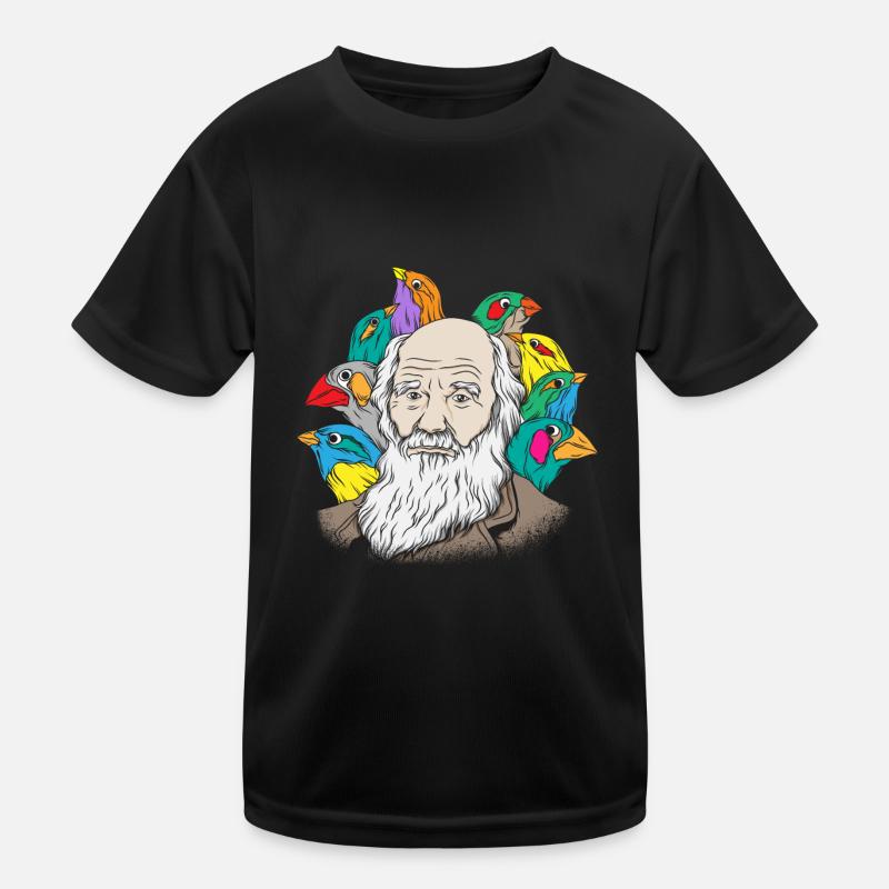 Charles Darwin Portrait Geschenk Evolution Kinder Funktions-T-Shirt
