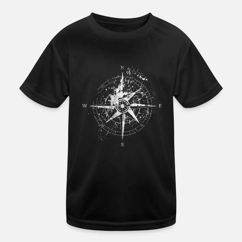Cardinal directions Map World map Compass Kids Functional T-Shirt