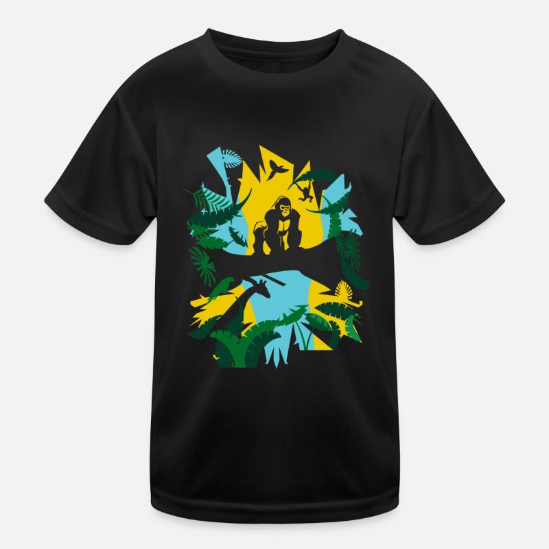 Dschungel Gorilla Kinder Funktions-T-Shirt