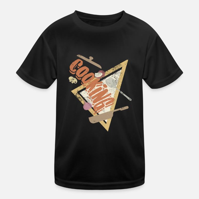 Kochen Chef Chefkoch Küche Leidenschaft Geschenk - Kinder Funktions-T-Shirt - Schwarz