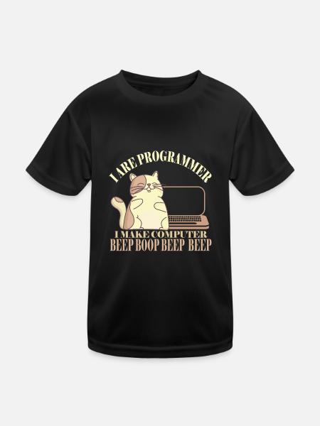 Je suis programmeur Shirt Shirt drôle d'ordinateur - T-shirt sport Enfant - noir - Devant