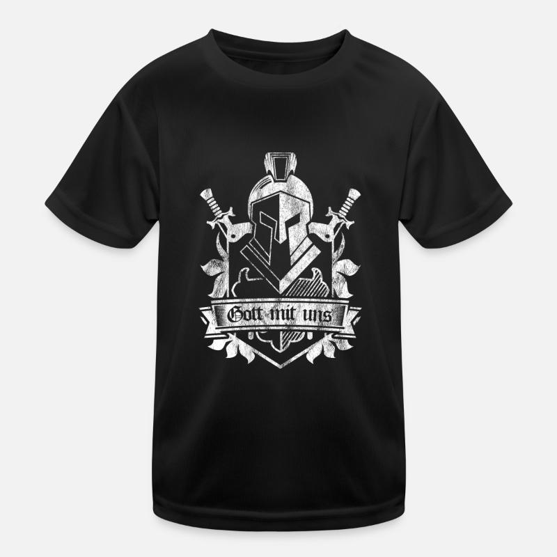 Crusader Knight Shirt Gift Medieval Kids Functional T-Shirt