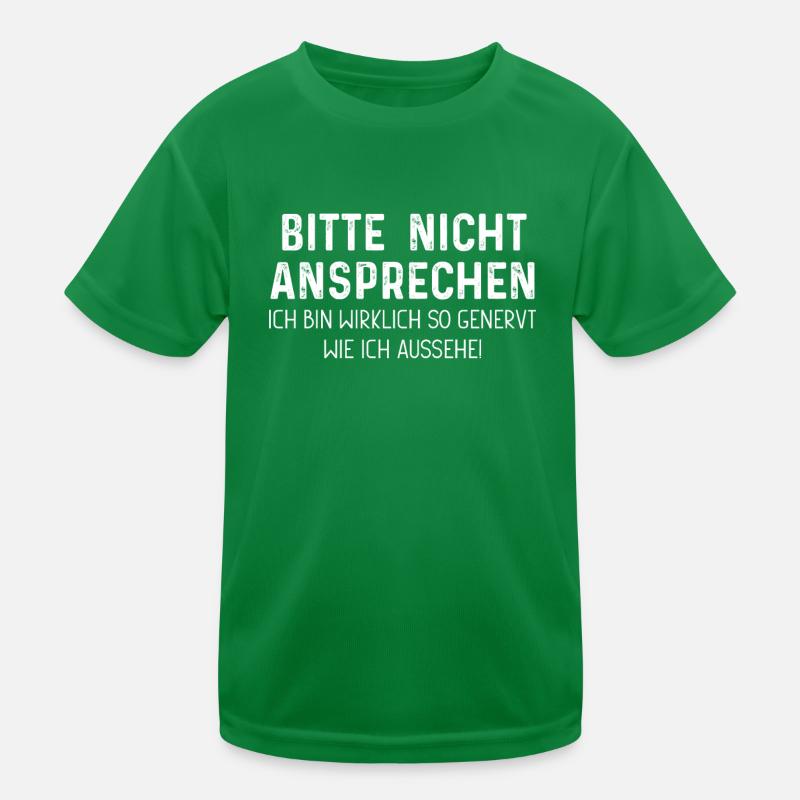 Bitte nicht ansprechen Kinder Funktions-T-Shirt