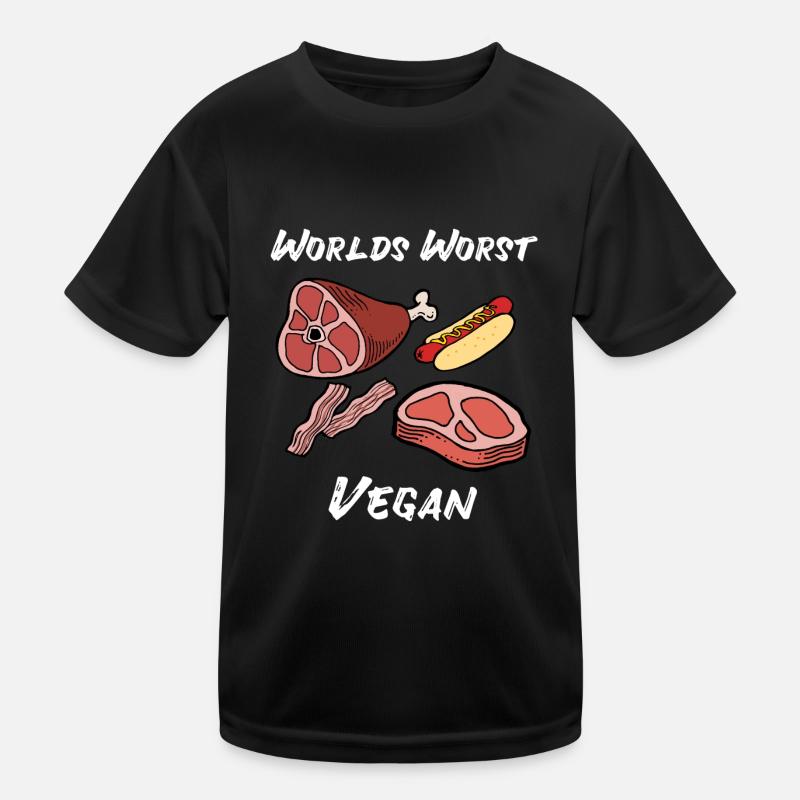 Anti Vegan Fleischfresser Fleisch Filet Geschenk Kinder Funktions-T-Shirt