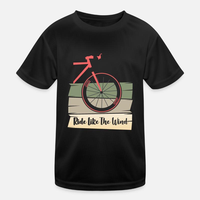 Fahrrad Spruch Geschenkidee - Kinder Funktions-T-Shirt - Schwarz