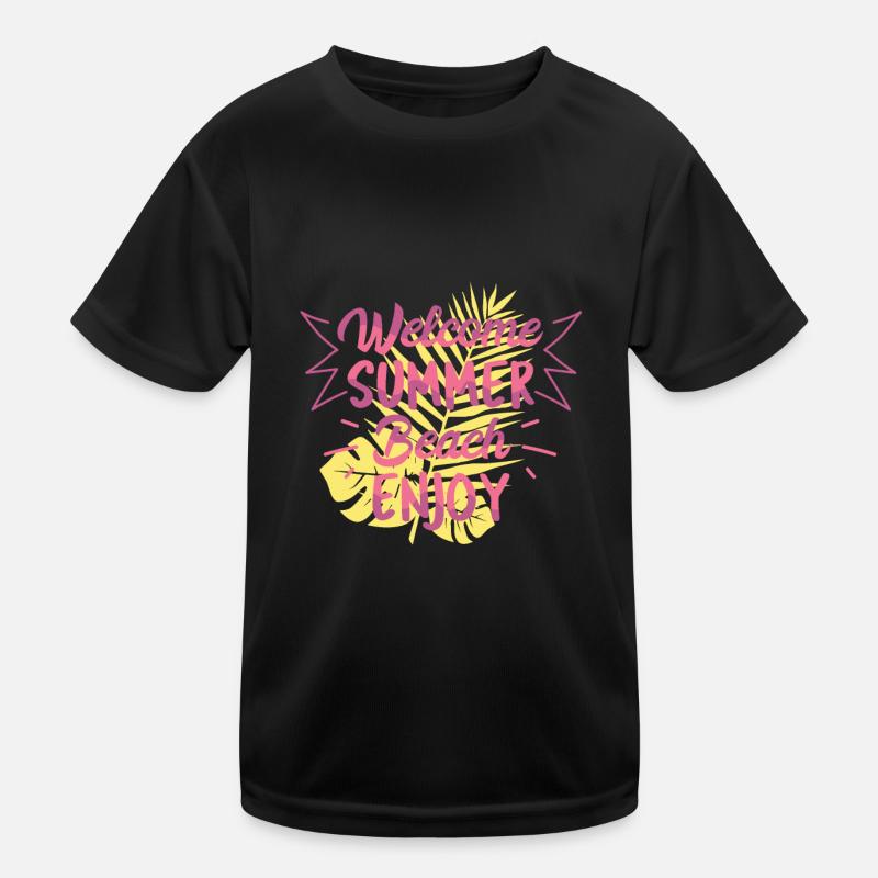 Willkommen Sommer Strand Kinder Funktions-T-Shirt