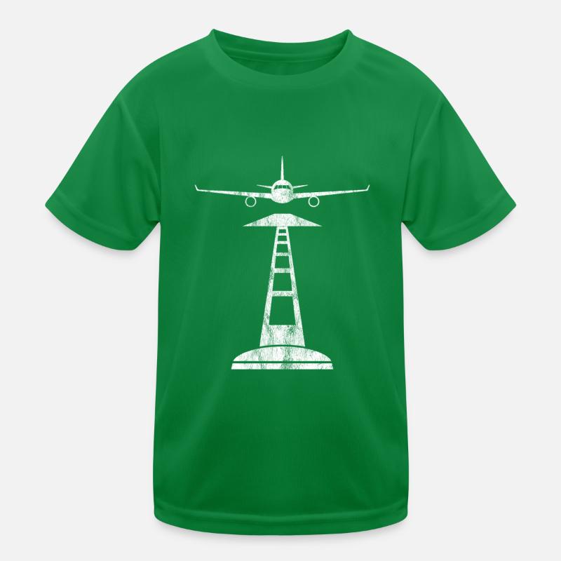 Aviator plane runway gift fly Kids Functional T-Shirt