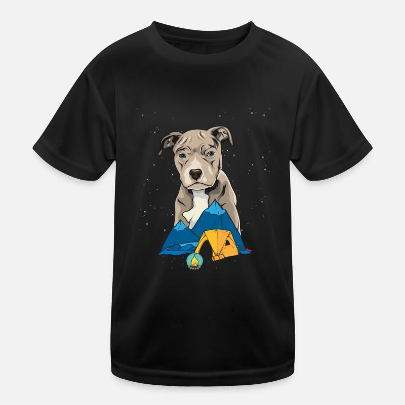 Pit Bull Terrier Pitbull Camping Camping cadeau T-shirt sport Enfant