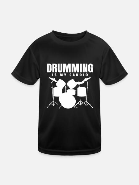 Gift drummer drummer drummer - Kids Functional T-Shirt - black - Front