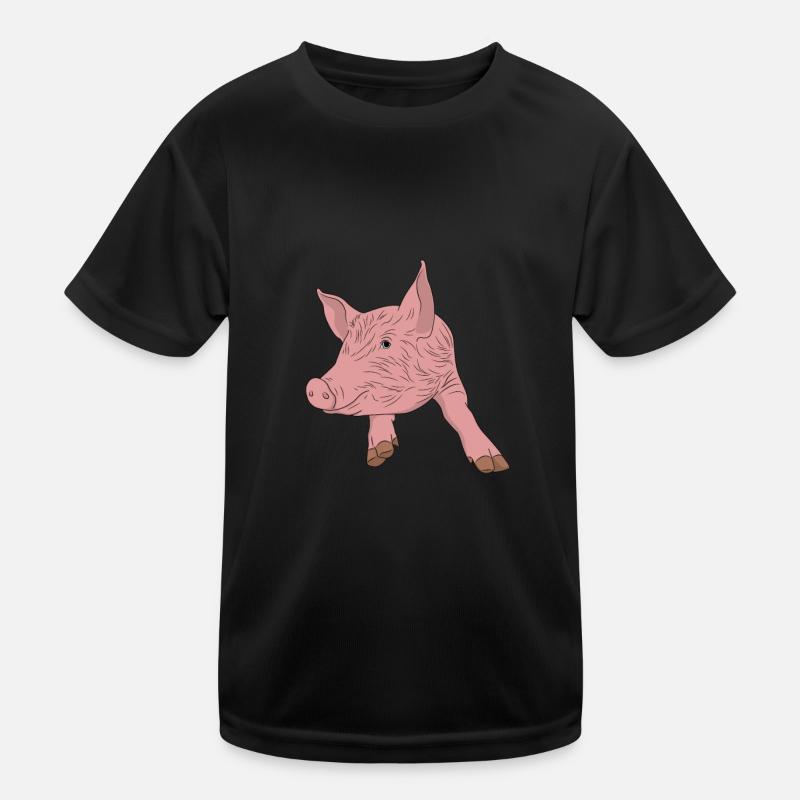 Schwein Kinder Funktions-T-Shirt