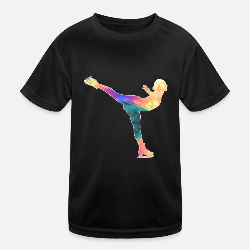 Eiskunstläuferin / Eiskunstläufer / Eiskunstlauf - Kinder Funktions-T-Shirt - Schwarz