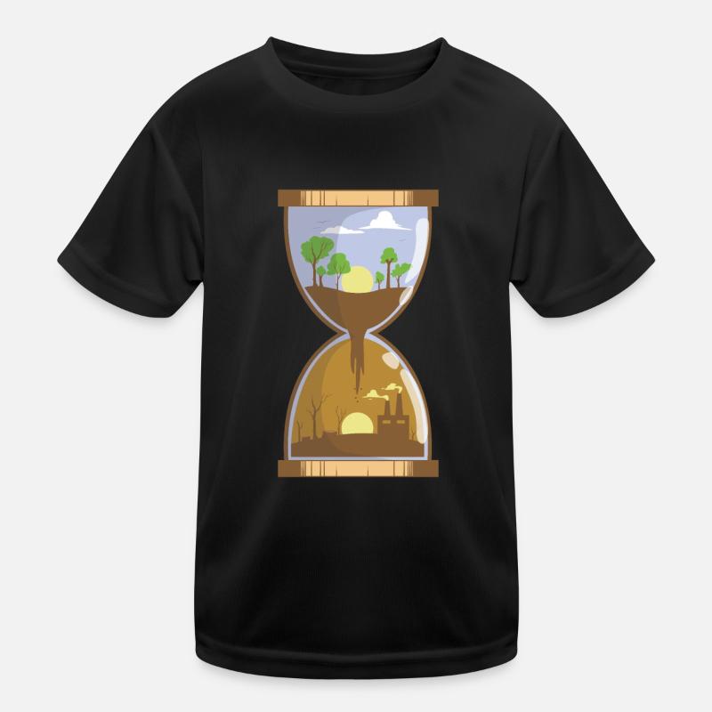 Hourglass / Pollution / Conservation Kids Functional T-Shirt