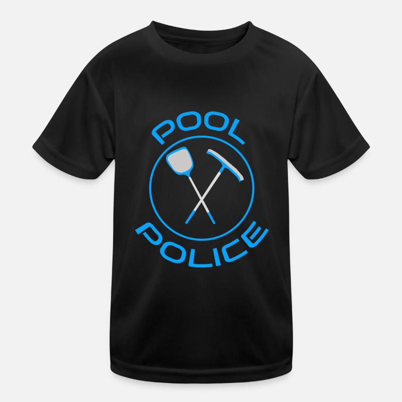 POOL POLIZEI FUN / Coole Pool-Überwachung Kinder Funktions-T-Shirt