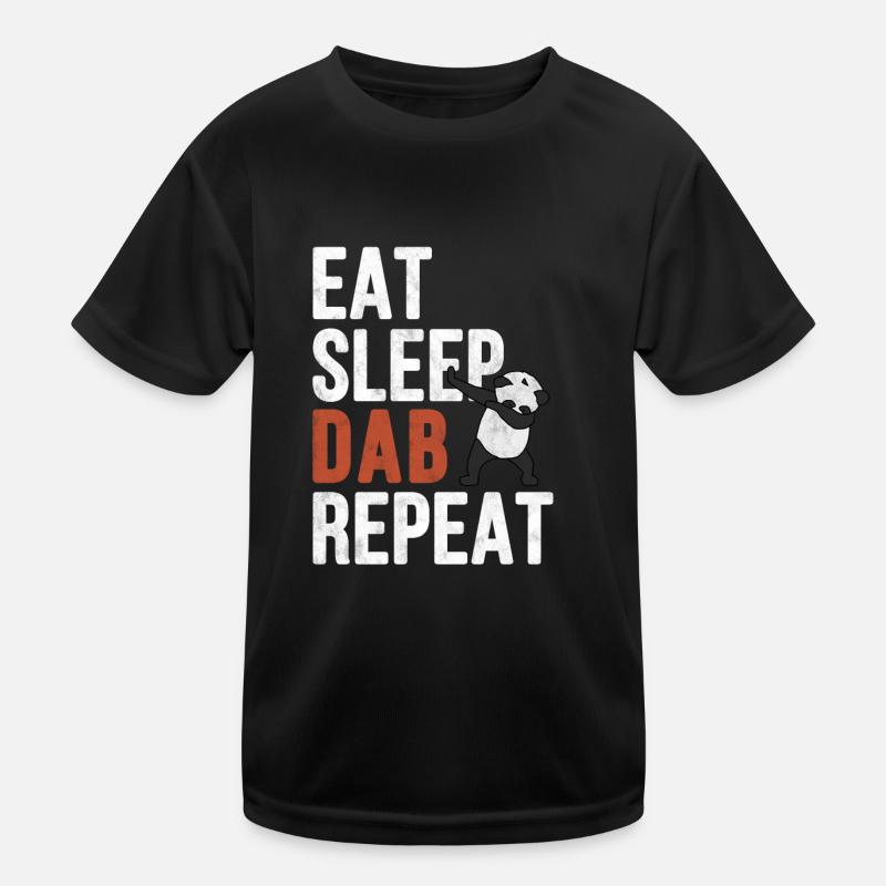 Eating Sleep Dabbing Repeat Gift Kids Functional T-Shirt
