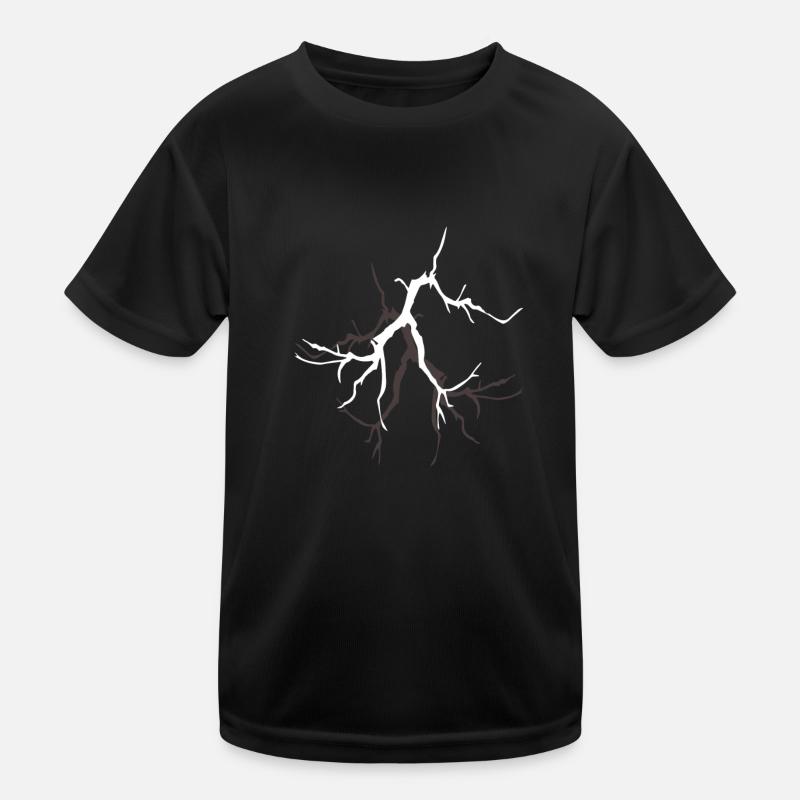 Lightning with Lightning Bolt graphics Kids Functional T-Shirt