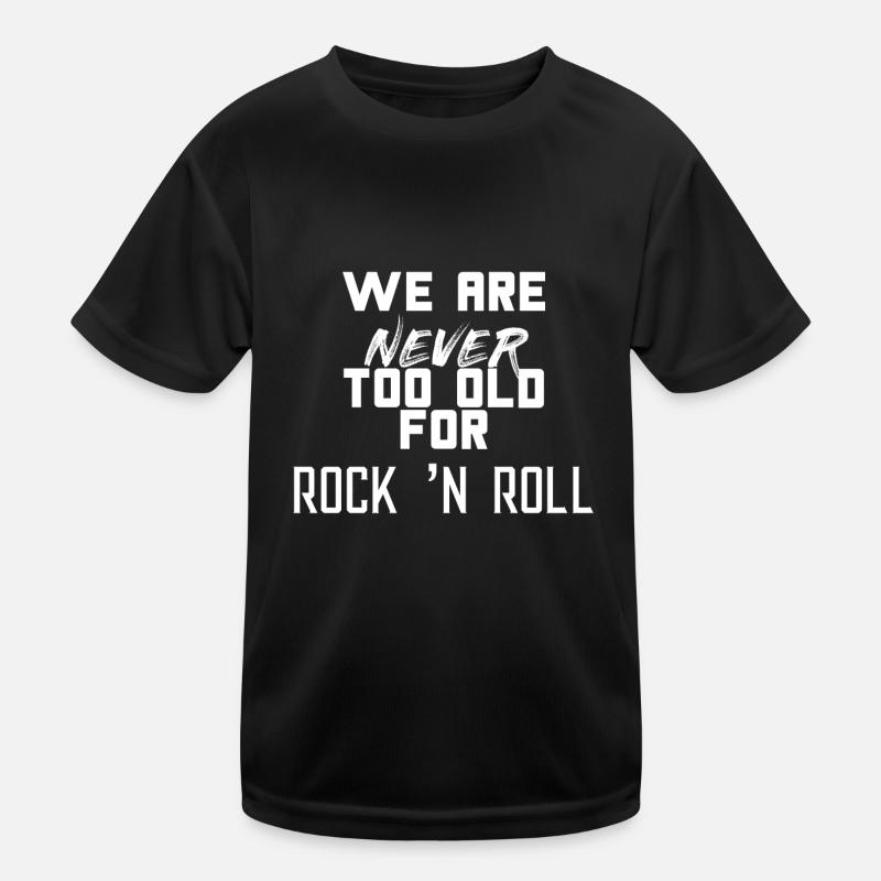 ROCK AND ROLL - Kinder Funktions-T-Shirt - Schwarz