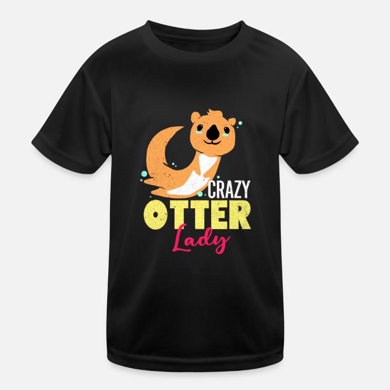Otter - Kinder Funktions-T-Shirt - Schwarz