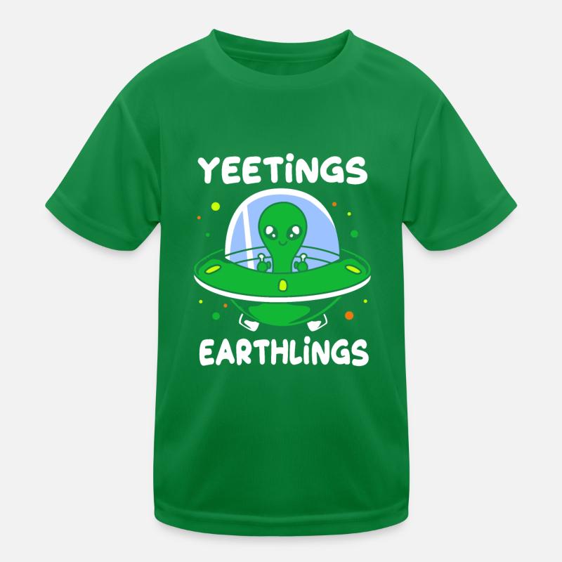 Alien Kinder Funktions-T-Shirt