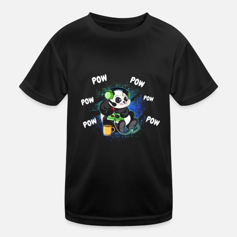 Gaming Panda Computer Konsole Videospiel Geschenk Kinder Funktions-T-Shirt