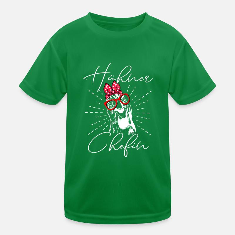 Hühner Hühner Chefin Hühnerhalterin Geschenk Kinder Funktions-T-Shirt