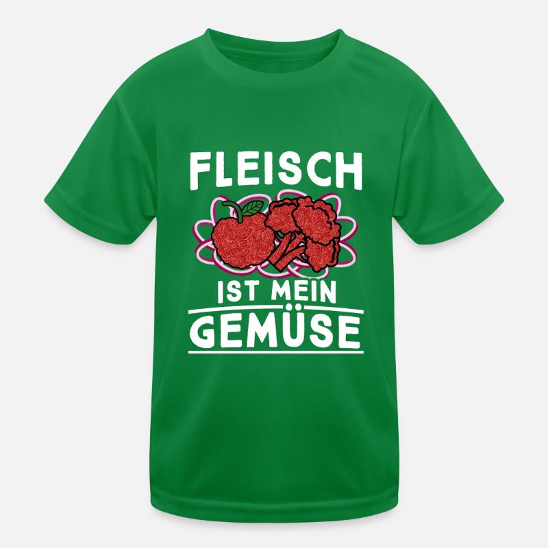 100% Veganfrei Fleischfresser Fleisch Gemüse Kinder Funktions-T-Shirt