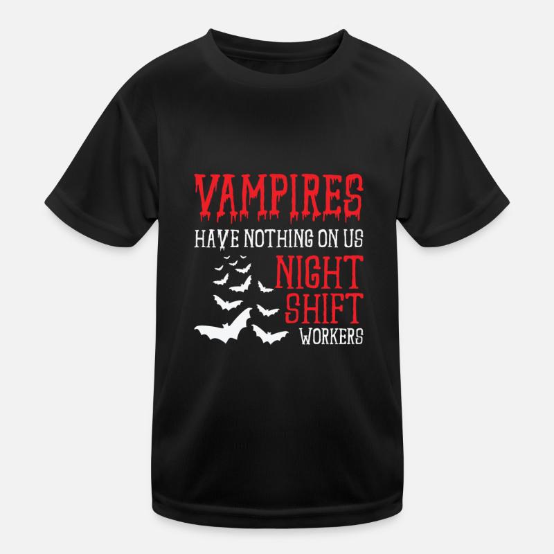 Night Shift Worker Graveyard Duty Kids Functional T-Shirt