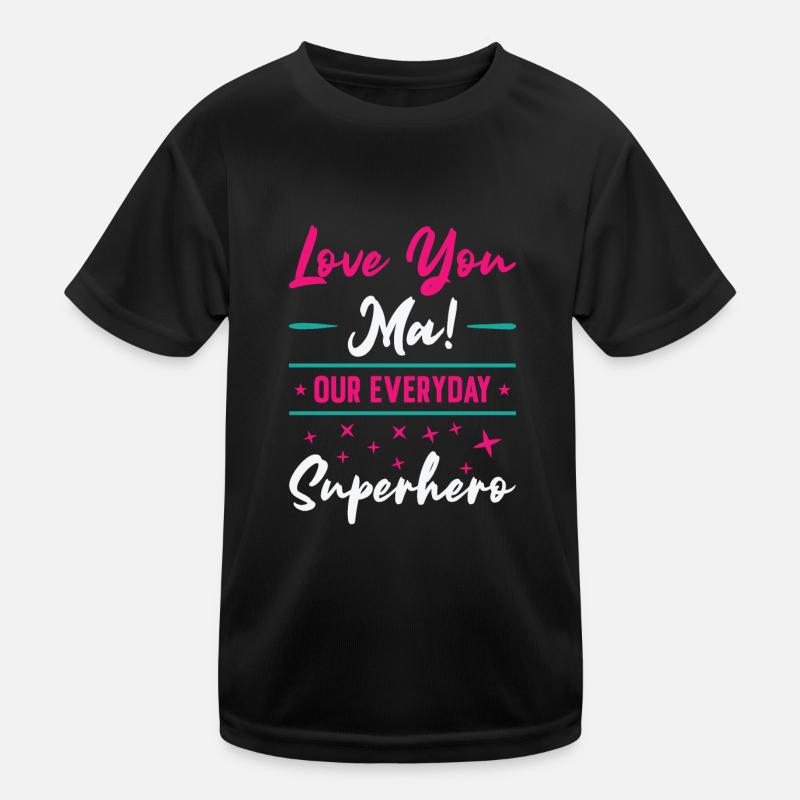 Muttertag Super Mama Superheldin Oma Heldin Kinder Funktions-T-Shirt