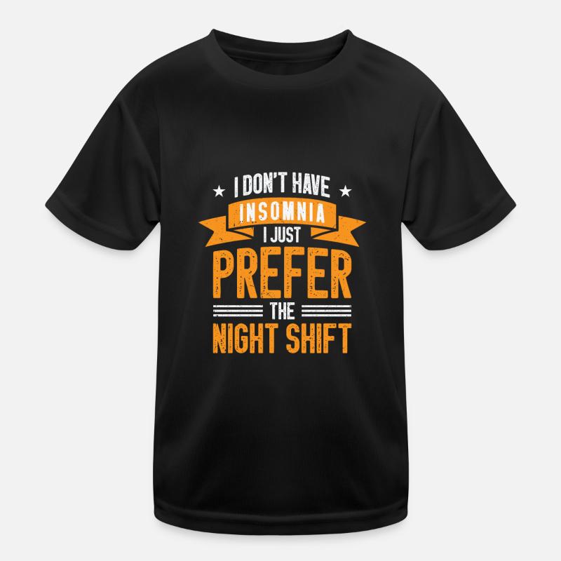 Night Shift Worker Graveyard Duty Kids Functional T-Shirt