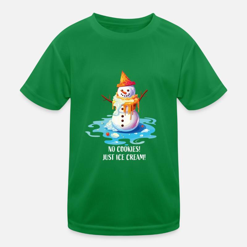 Weihnachten im Juli Schneemann-Eiscreme Kinder Funktions-T-Shirt