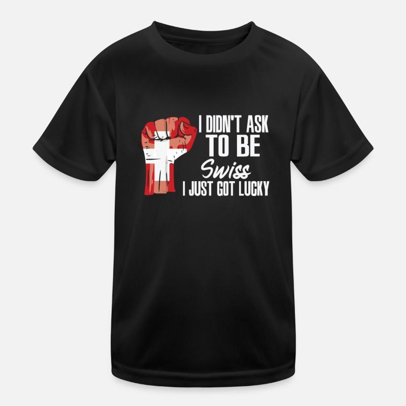 Schweizer Stolz Schweizer Fahne Gewachsen Kinder Funktions-T-Shirt