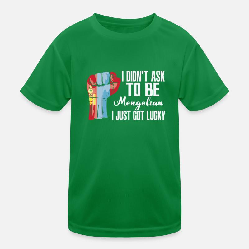 Mongolian Pride Mongolia Flag Grown Mongolian Kids Functional T-Shirt