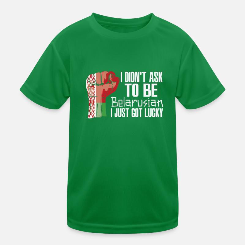 Belarusian Pride Belarus Flag Grown Belarusian Kids Functional T-Shirt