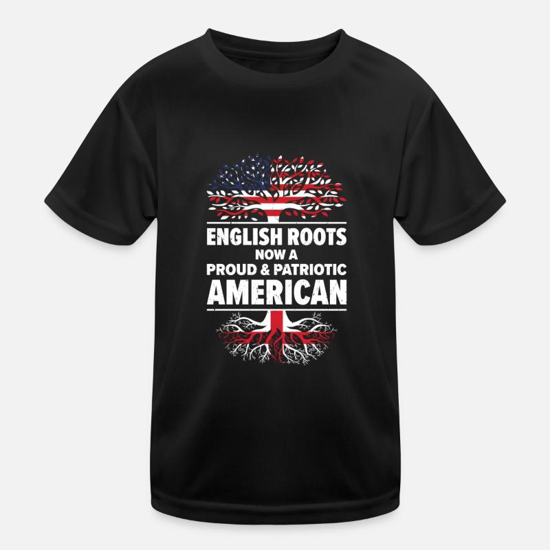 Lieu de naissance : Anglais, Angleterre, Américain, États-Unis T-shirt sport Enfant