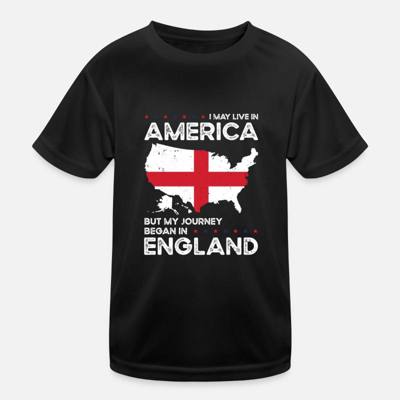 Lieu de naissance : Anglais, Angleterre, Américain, États-Unis T-shirt sport Enfant