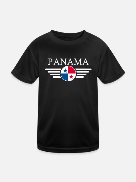 I Love Panama, Elegance Style Design T-Shirt - Kids Functional T-Shirt - black - Front