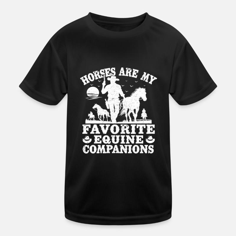 Équitation Mes compagnons équins préférés T-shirt sport Enfant