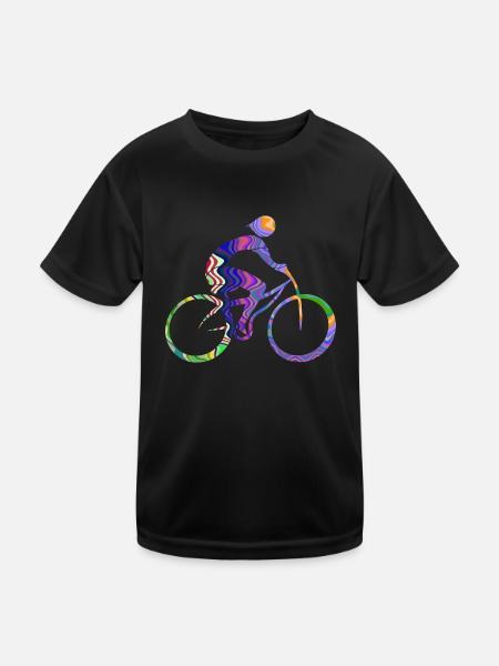 cyclist - Kids Functional T-Shirt - black - Front
