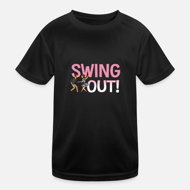 Swing Dancing Swing Out Kids Functional T-Shirt