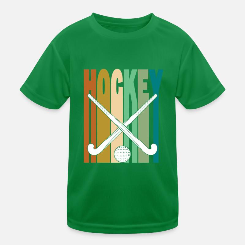 Feldhockey Retro Kinder Funktions-T-Shirt