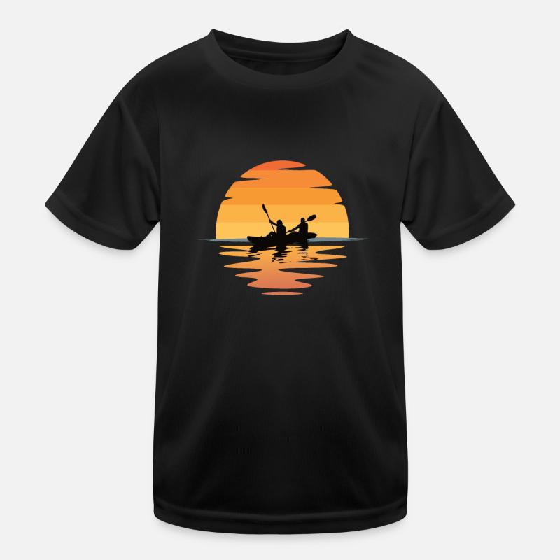 Coucher de soleil en kayak T-shirt sport Enfant