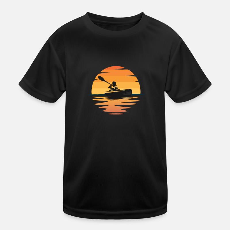 Coucher de soleil en kayak T-shirt sport Enfant
