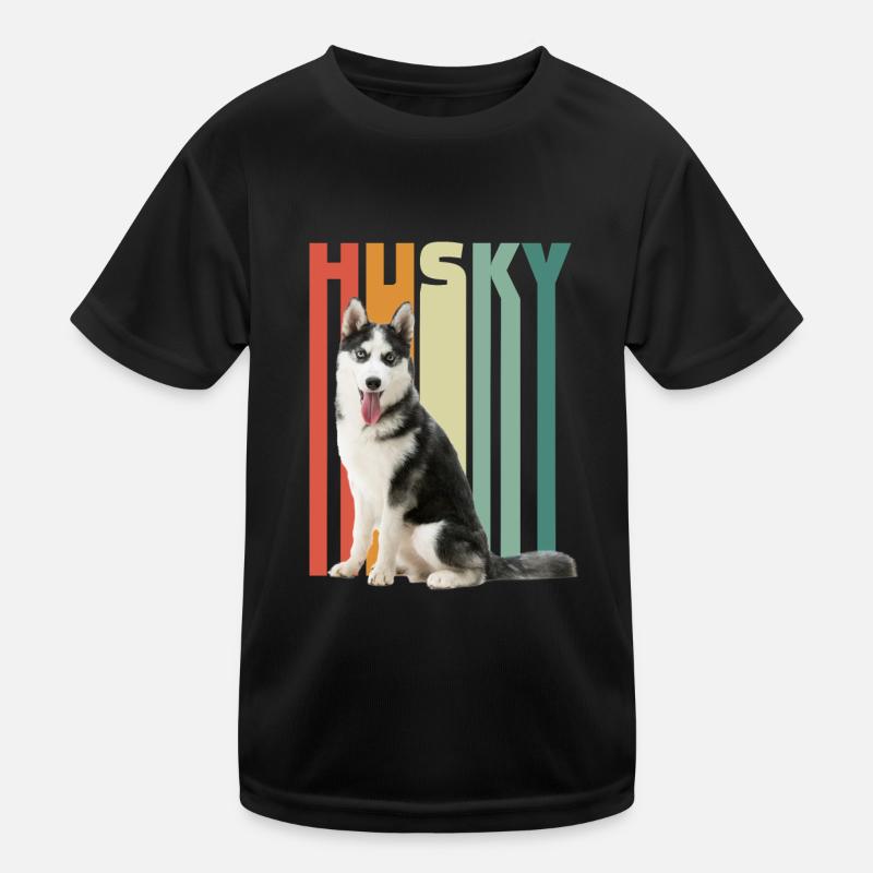 Husky sibérien coloré T-shirt sport Enfant