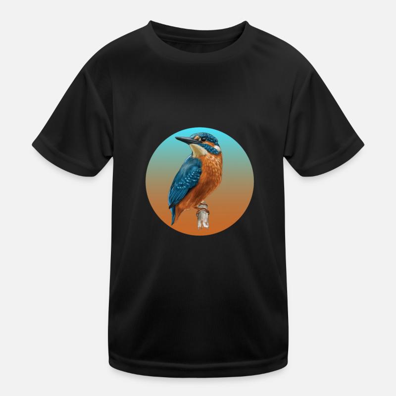 Vögel Eisvogel Vogel Kinder Funktions-T-Shirt