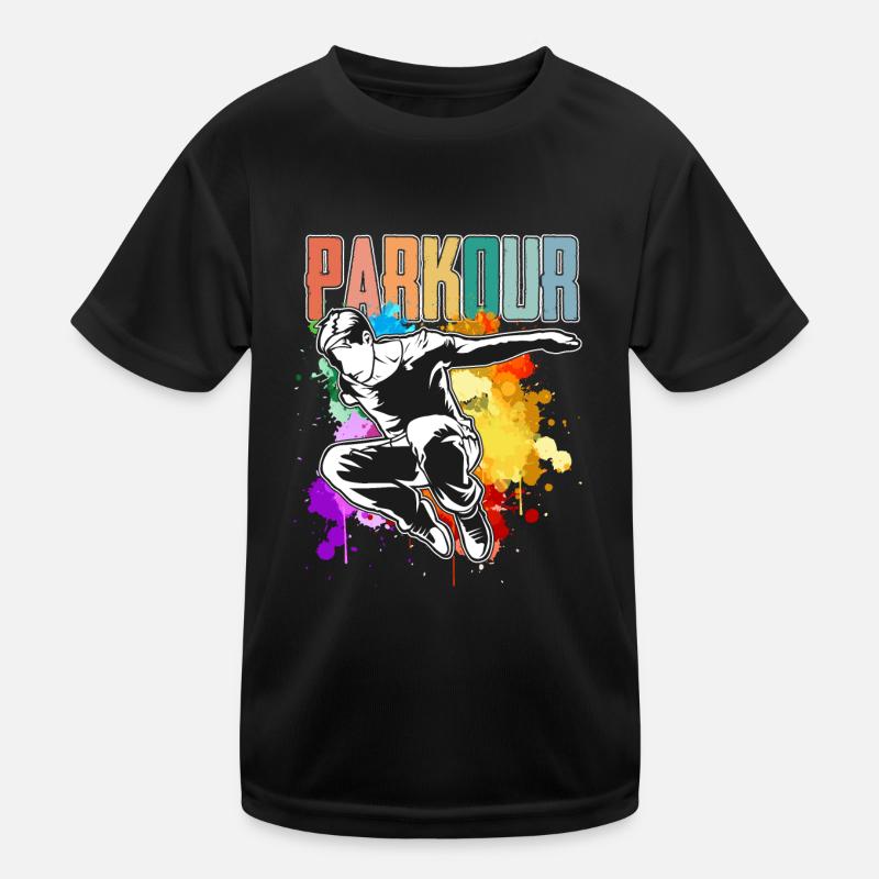 Parkour Kinder Funktions-T-Shirt