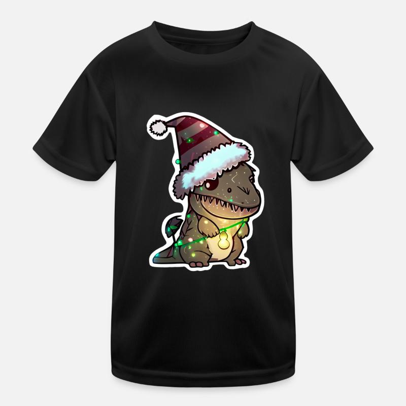 weihnachtsdinosaurier, geschenk, Kinder Funktions-T-Shirt