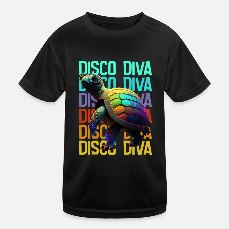 Turtle Disco Diva Kids Functional T-Shirt
